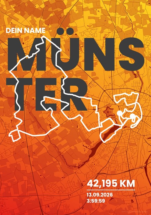 Volksbank-Münster-Marathon im Design Fanplakat Laktat