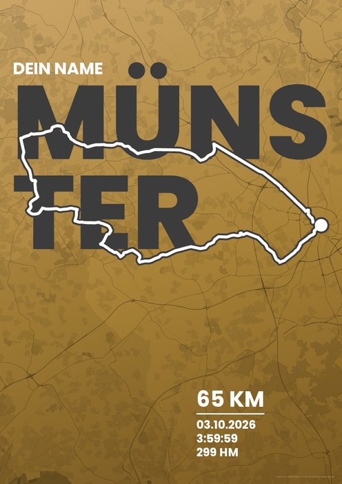Münsterland Giro 65 km im Design Fanplakat Treppchen