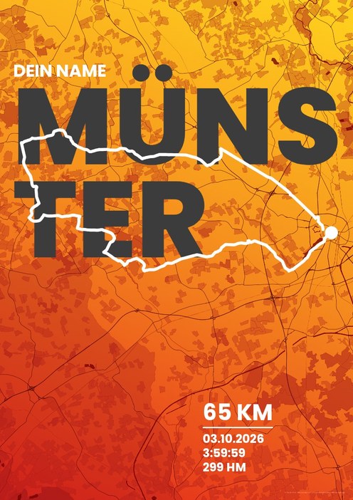 Münsterland Giro 65 km im Design Fanplakat Laktat