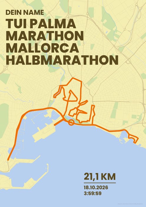 TUI Palma Marathon Mallorca – Halbmarathon im Design Bestzeit Morgenlauf