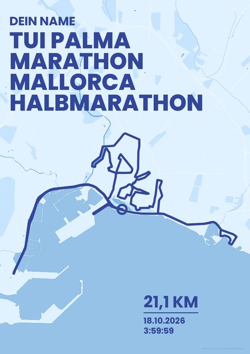 TUI Palma Marathon Mallorca – Halbmarathon im Design Bestzeit Regenlauf