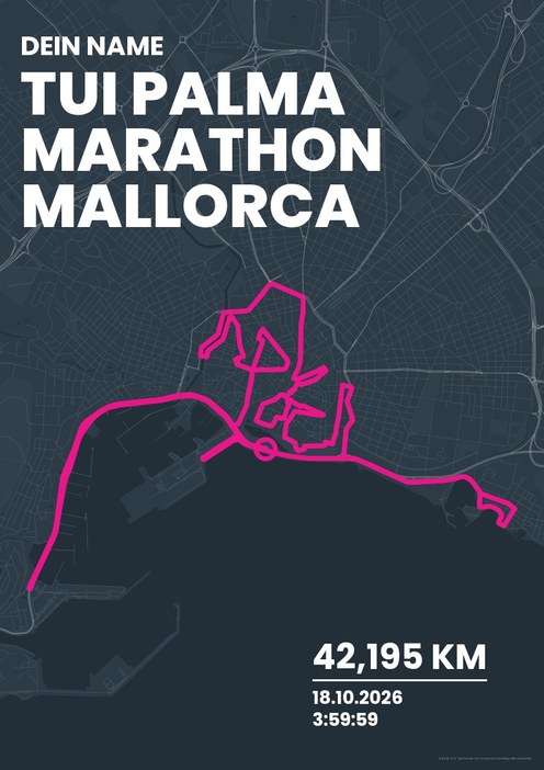 TUI Palma Marathon Mallorca im Design Bestzeit Stadtlauf