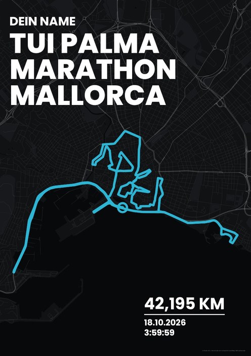 TUI Palma Marathon Mallorca im Design Bestzeit Stirnlampe