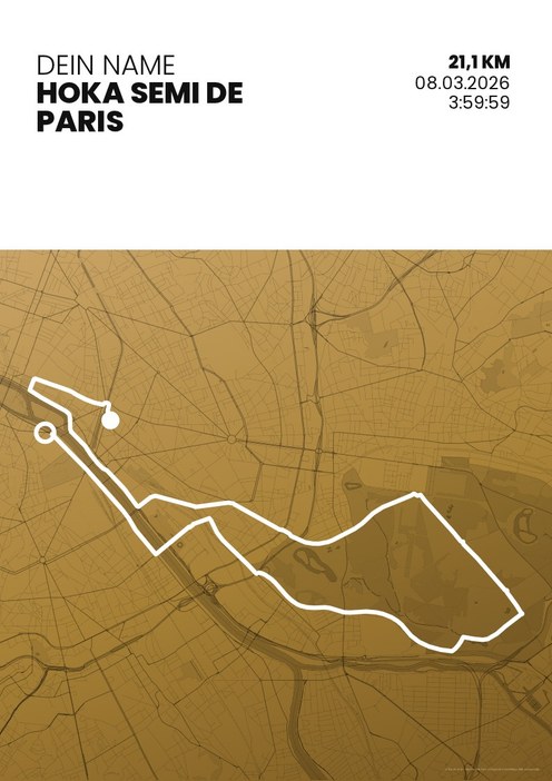 HOKA Semi de Paris im Design Zielband Treppchen