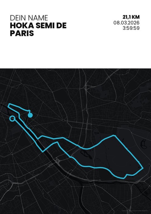 HOKA Semi de Paris im Design Zielband Stirnlampe