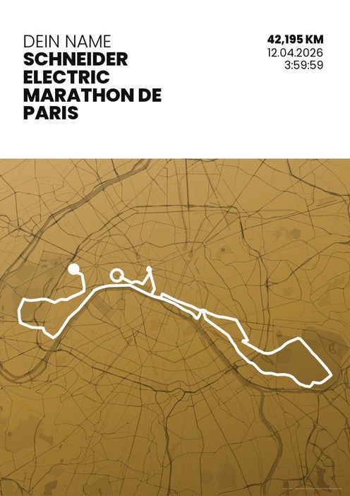 Schneider Electric Marathon de Paris im Design Zielband Treppchen