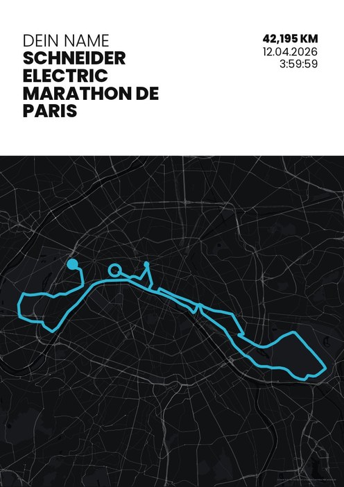 Schneider Electric Marathon de Paris im Design Zielband Stirnlampe