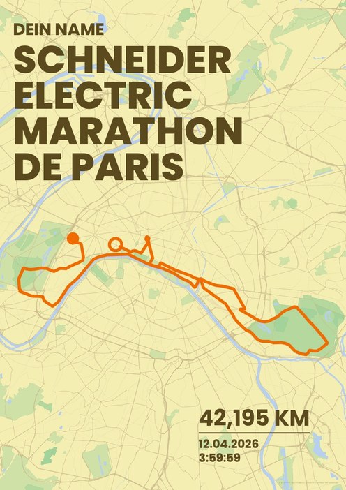 Schneider Electric Marathon de Paris im Design Bestzeit Morgenlauf