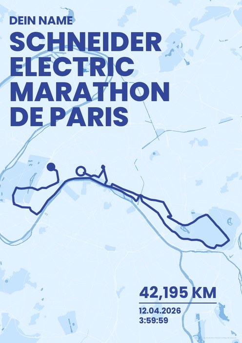 Schneider Electric Marathon de Paris im Design Bestzeit Regenlauf
