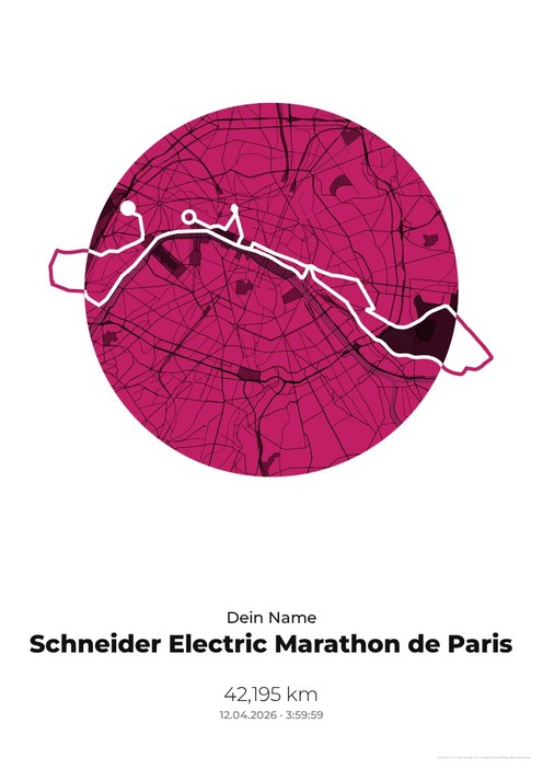 Schneider Electric Marathon de Paris im Design Medaille Zielparty