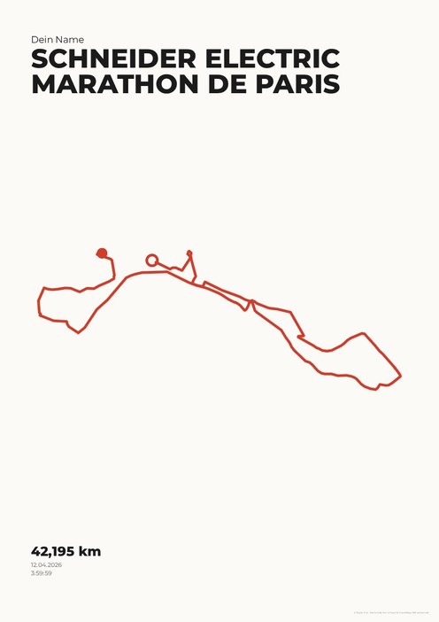 Schneider Electric Marathon de Paris im Design Ruhepuls Kreide