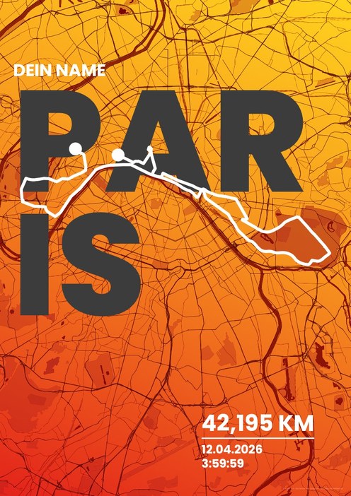 Schneider Electric Marathon de Paris im Design Fanplakat Laktat