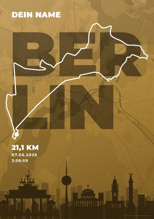 Potsdamer Schlösserlauf Halbmarathon im Design Skyline Treppchen