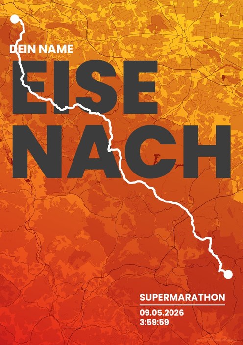 GutsMuths-Rennsteiglauf – Supermarathon im Design Fanplakat Laktat