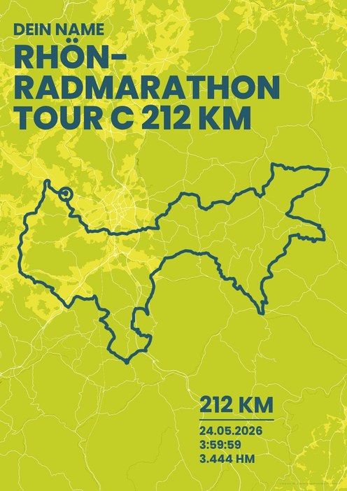Rhön-Radmarathon Tour C 212 km im Design Bestzeit Isotonisch
