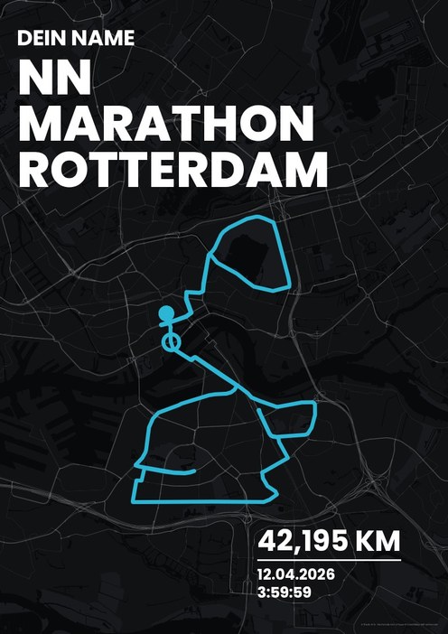 NN Marathon Rotterdam im Design Bestzeit Stirnlampe