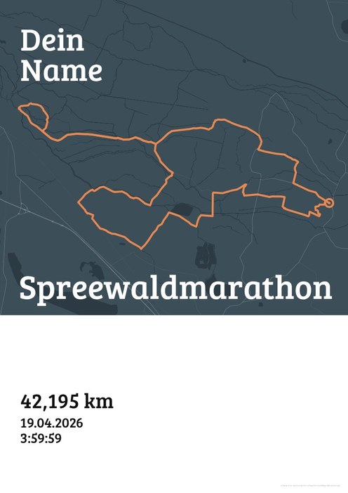 Spreewaldmarathon im Design Urkunde Herbstlauf