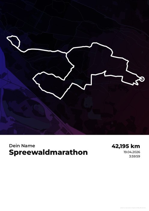 Spreewaldmarathon im Design Zwischenzeit Zielparty
