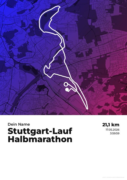 Stuttgart-Lauf – Halbmarathon im Design Zwischenzeit Zielparty