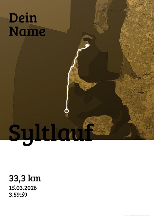 Syltlauf im Design Urkunde Siegerehrung