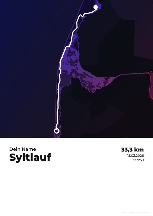 Syltlauf im Design Zwischenzeit Zielparty