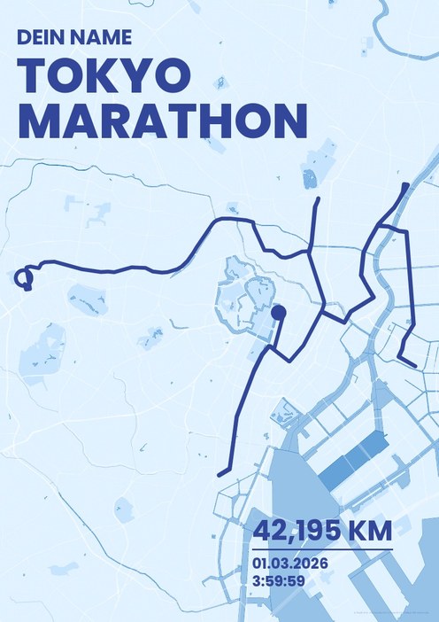 Tokyo Marathon im Design Bestzeit Regenlauf