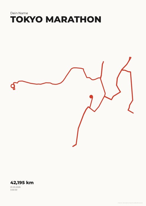 Tokyo Marathon im Design Ruhepuls Kreide