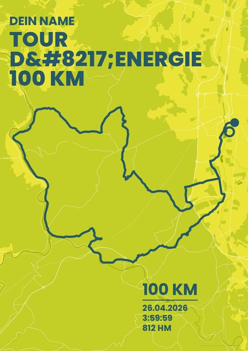 Tour d’Energie 100 km im Design Bestzeit Isotonisch