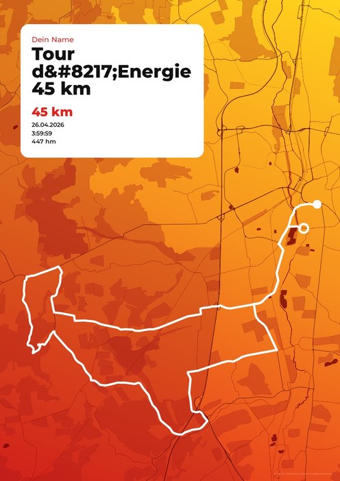 Tour d’Energie 45 km im Design Startnummer Laktat