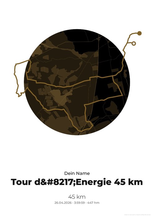 Tour d’Energie 45 km im Design Medaille Gold
