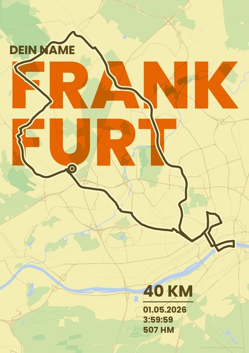 ADAC Velotour Skyline im Design Fanplakat Morgenlauf