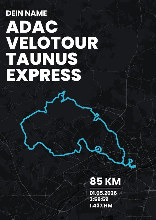 ADAC Velotour Taunus Express im Design Bestzeit Stirnlampe