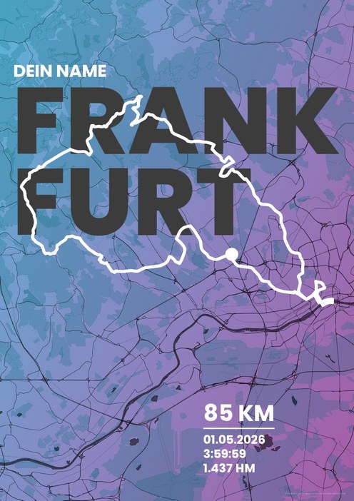 ADAC Velotour Taunus Express im Design Fanplakat Blaue Stunde