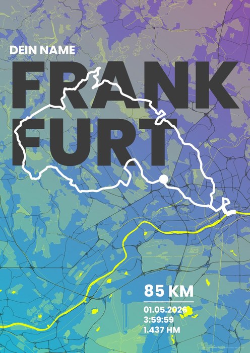 ADAC Velotour Taunus Express im Design Fanplakat Stadionlicht