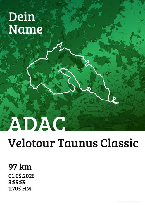 ADAC Velotour Taunus Classic im Design Urkunde Waldlauf