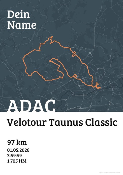 ADAC Velotour Taunus Classic im Design Urkunde Herbstlauf