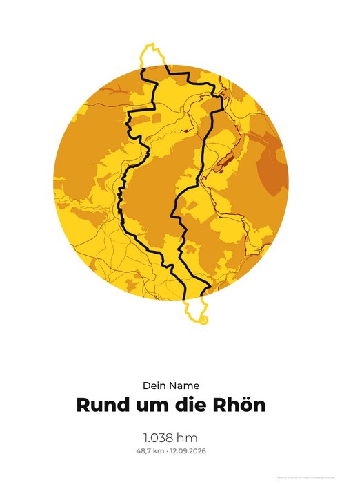Beispiel Wanderposter im Layout Medaille