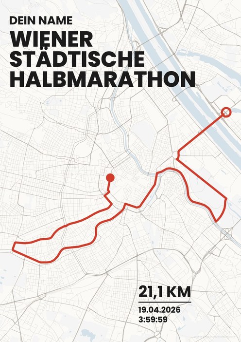 Wiener Städtische Halbmarathon im Design Bestzeit Kreide