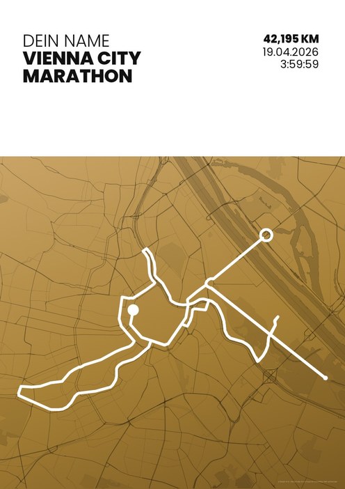 Vienna City Marathon im Design Zielband Treppchen