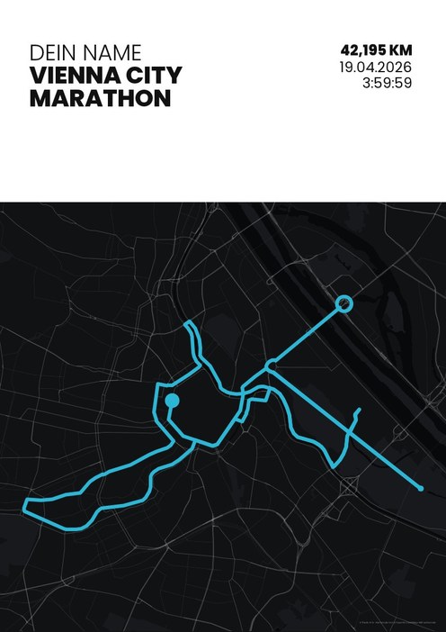 Vienna City Marathon im Design Zielband Stirnlampe