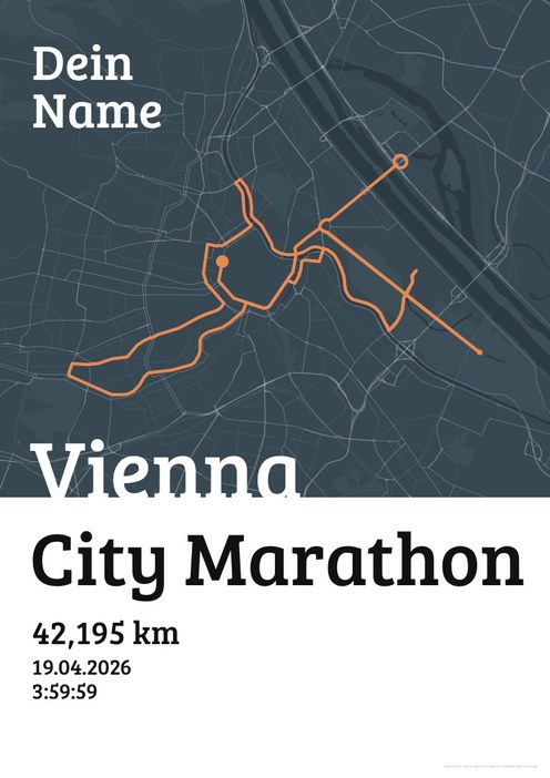 Vienna City Marathon im Design Urkunde Herbstlauf